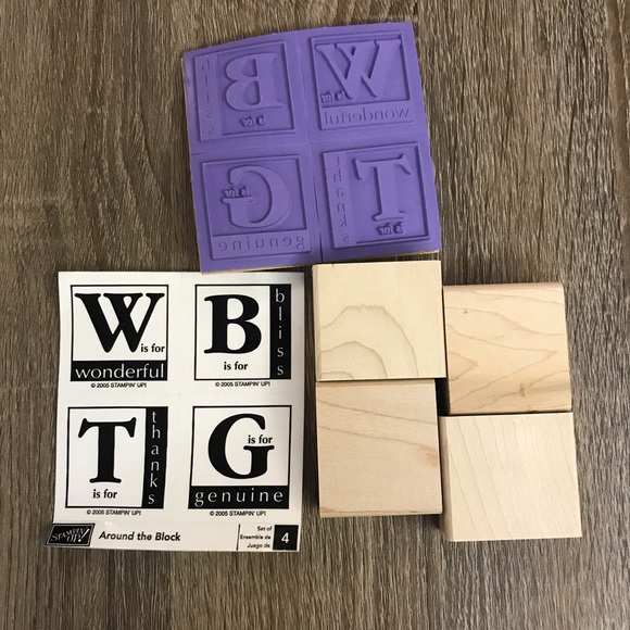 Stampin' Up! Other - Stampin Up Around the Block 4 piece Stamp Set